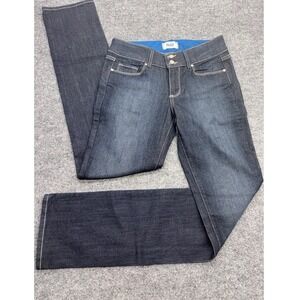 Paige Denim Womens Size 28 Dark Wash Straight Leg Jeans Double Button Indigo